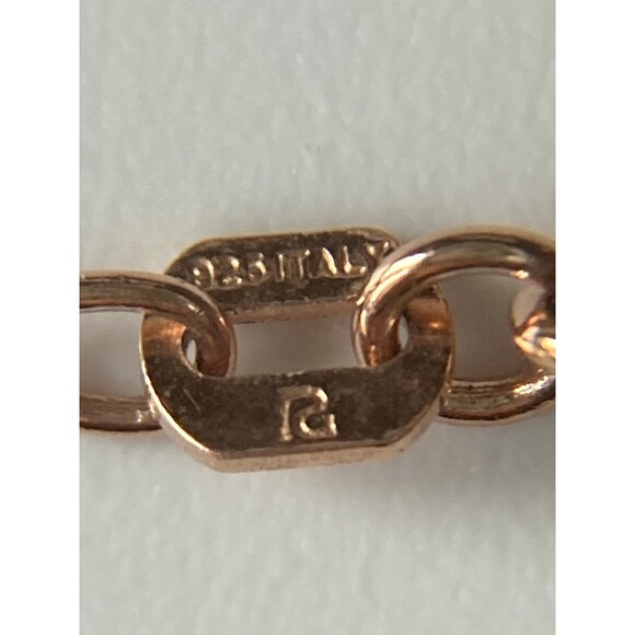 Ross simons sterling silver rose gold vermeil heart pendant Necklace - Picture 6 of 8